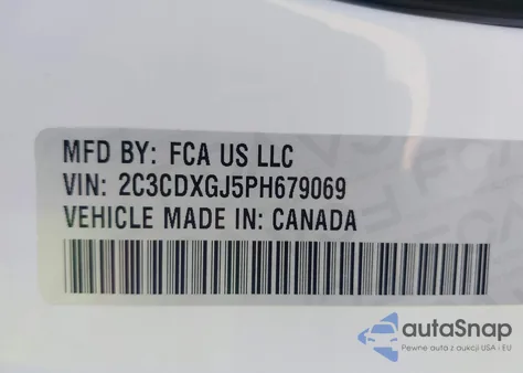 2023 Dodge Charger Scat Pack Widebody from USA, damaged, VIN 2C3CDXGJ5PH679069